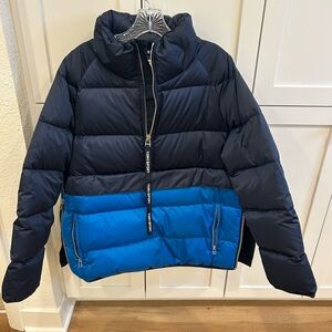 Tory Sport Black and Blue Puffer Jacket